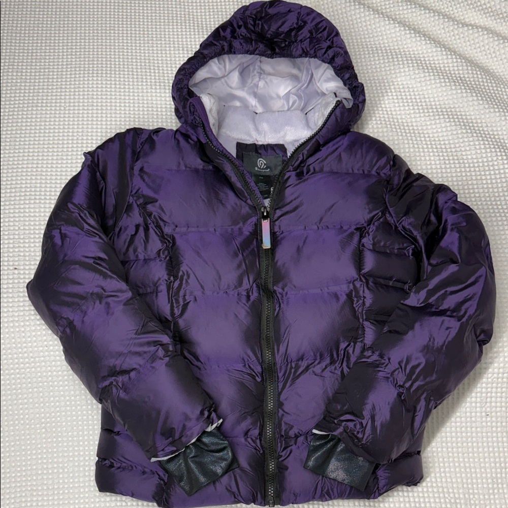 Champion Purple Kids Puffer Jacket -Size L (10-12)